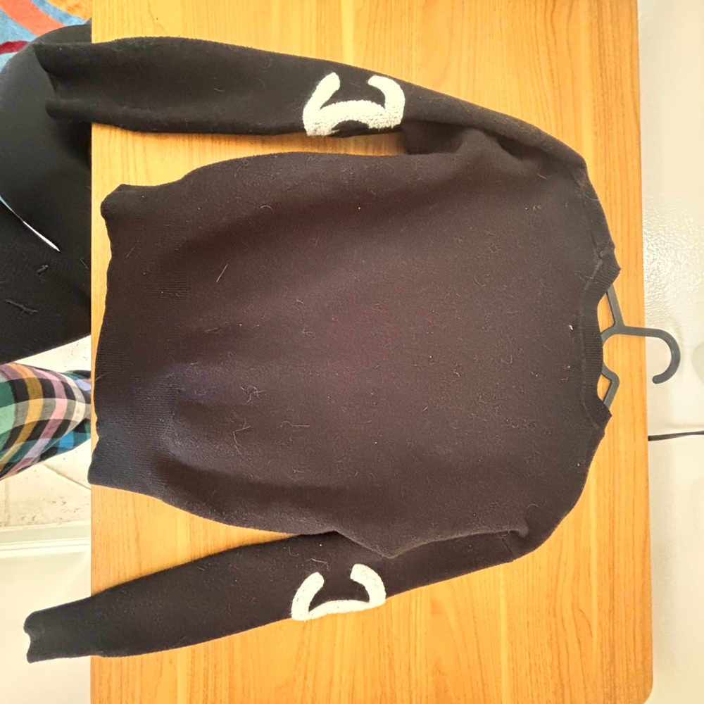 Chanel Black Sweater with White Accents - Picture 2 of 3